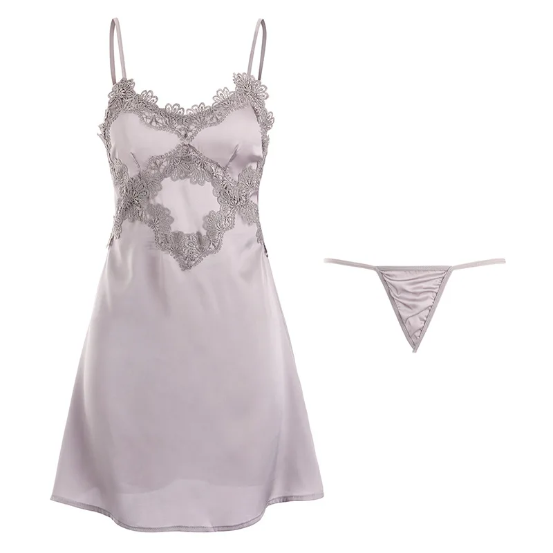 

Sexy Sexy Nightdress High-end Lace Temptation Pure Color Lingerie Suspenders Lace Home Service Pajamas Magnificent Sleep Tops