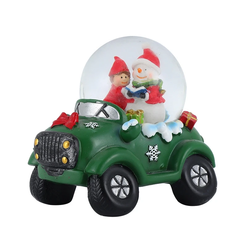

Christmas Home Decor Crystal Ball Snow House Village with Light New Year Birthday Gift Christmas Decorations