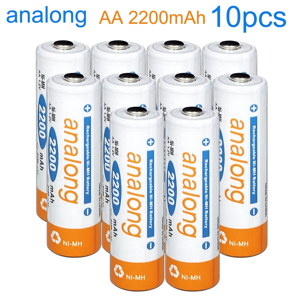 10PCS AA Battery 2-16 шт AA Аккумуляторная батарея 1,2 v Ni-MH 2A батареи перезаряжаемые для часов игрушки камеры - Цвет: 10PCS AA Battery