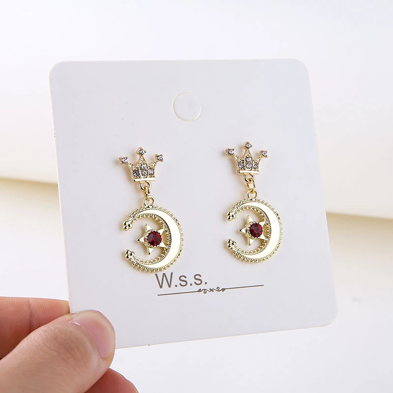 6 шт. новый дизайн циркон Звезда Луна жемчужная подвеска любовь корона стразы