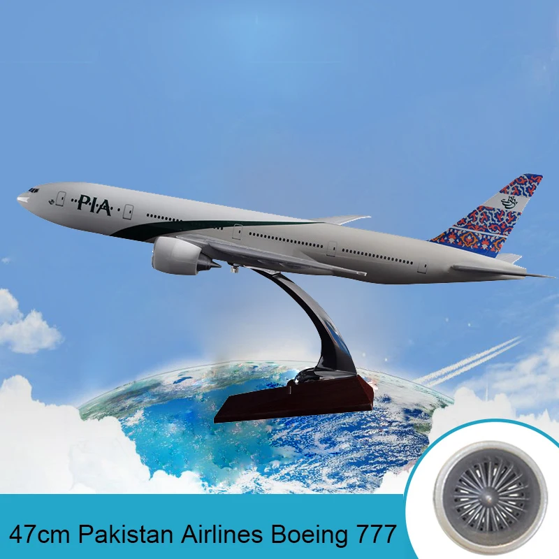 47 см модель самолета Боинг 777 в Пакистане B777 Airlines из смолы коллекция моделей