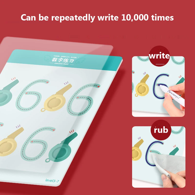 72-страничный комплект для детей Montessori для обучения письму, контролю ручки и соединению точек, образовательные игрушки для рисования и практики, учебные пособия.
