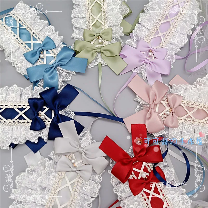 

Lolita hair band laced lace bow headdress KC hand made dreams whale island angel street