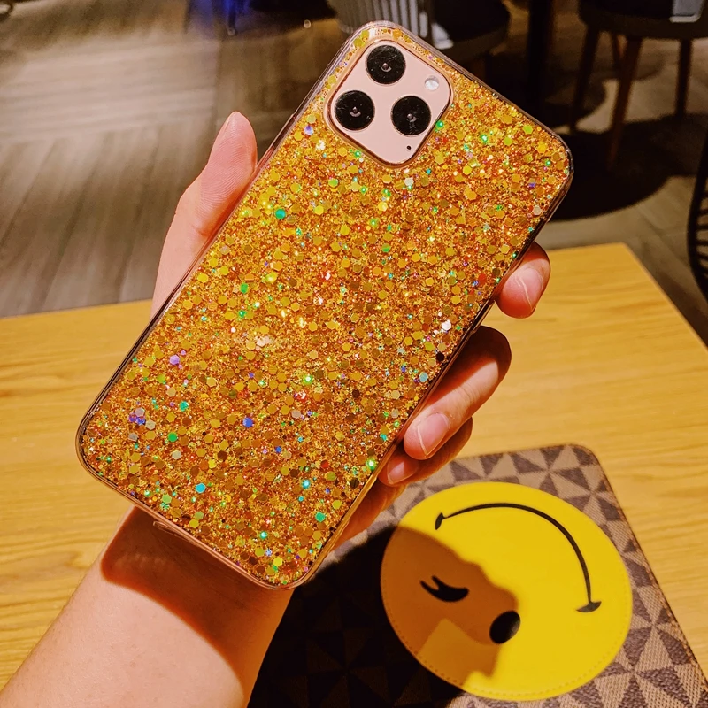 Блестящий Прозрачный мягкий силиконовый чехол из ТПУ для iPhone 6 6s 7 8 Plus 10 X XS XR 11 Pro