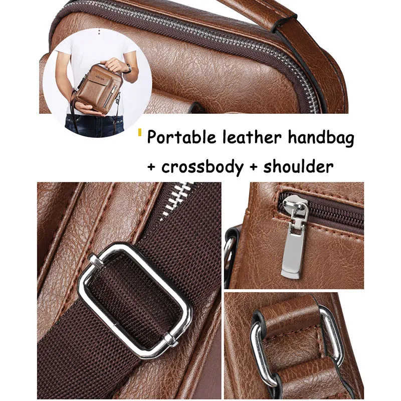 

High Quality PU Men Bags Shoulder Crossbody Designer 2021 New Fashion Casual Youth Small Backpacks Outdoor Sports Handbag Homme