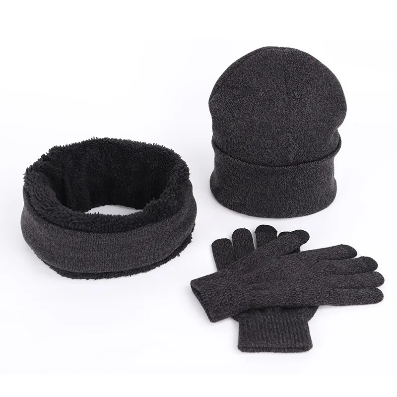 

3PCS knitted Hat Winter Beanie Hat gloves scarfs For Men WOMEN Mask Gorras sombrero guantes bufanda invierno gants echarpe hiver