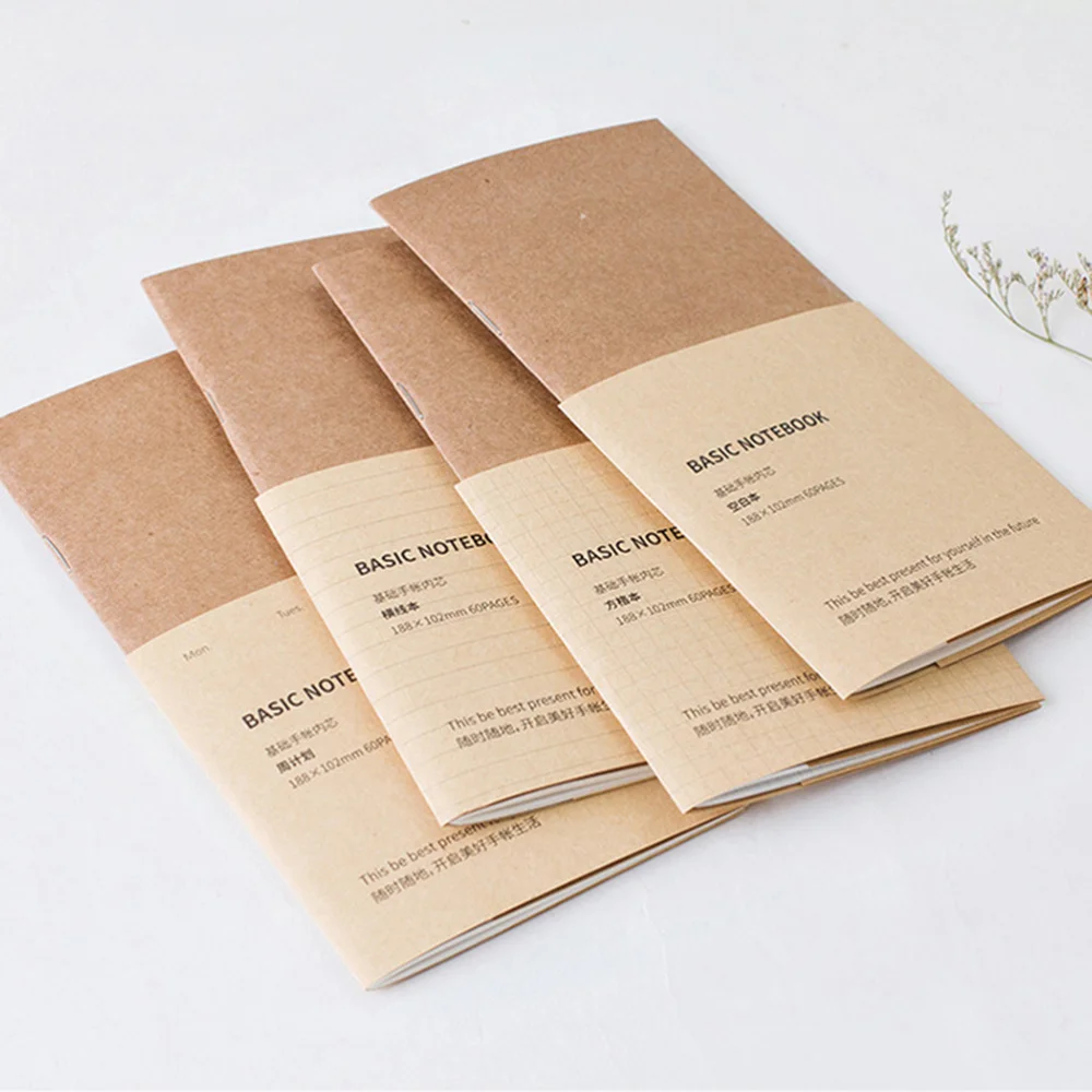 

7pcs Kraft Paper Refill Replace Inner Core for Diary Journal Notebook Travel Notebook Notepad