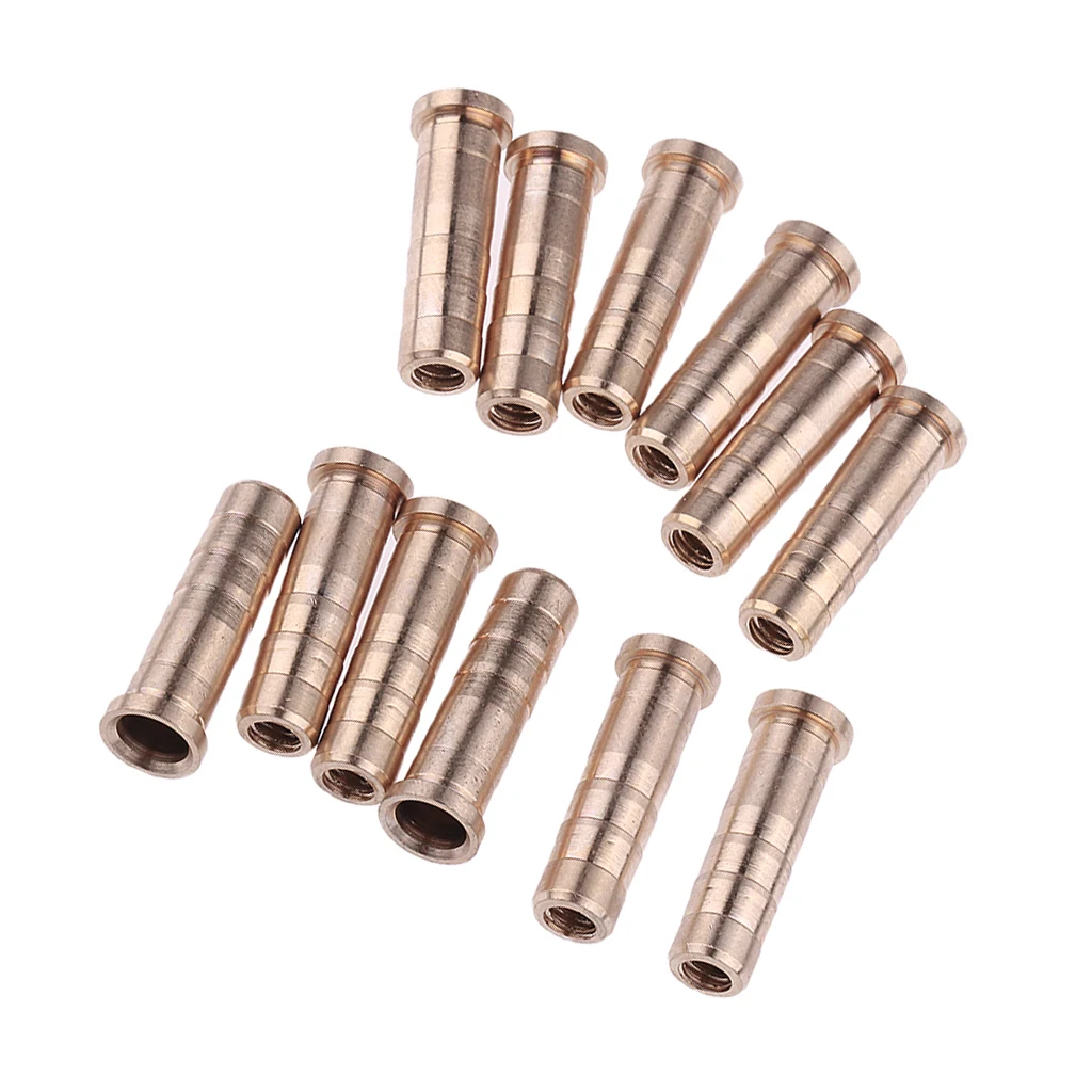 

12 Pieces Copper Arrow Inserts 6.2mm, Traditional Archery Hunting Accessories