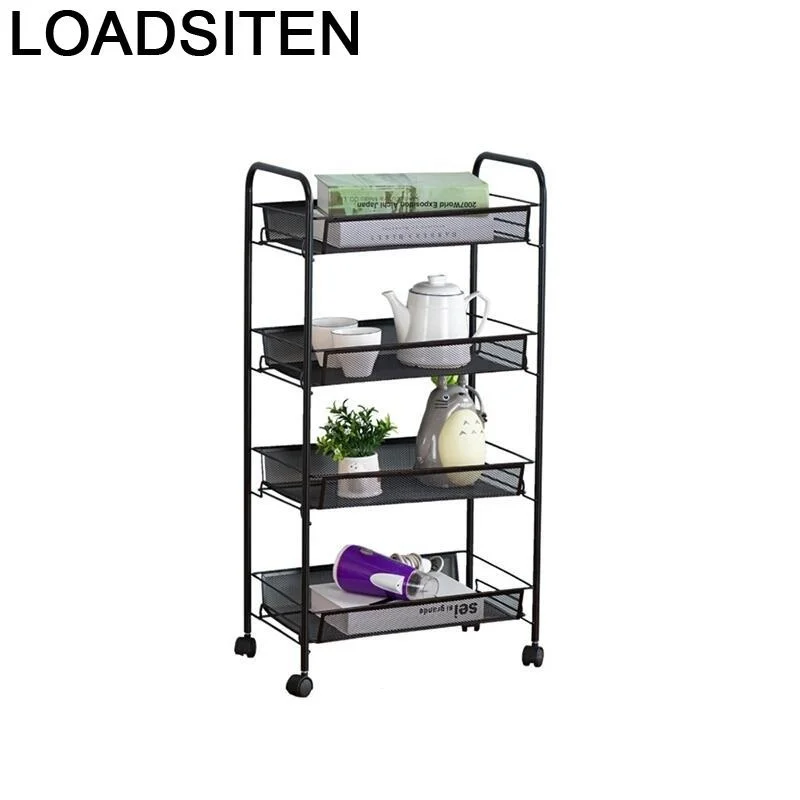 

Cuisine Spice Room Organizer Estanteria Repisas Y Estantes Scaffale with Wheels Kitchen Storage Prateleira Trolleys Rack