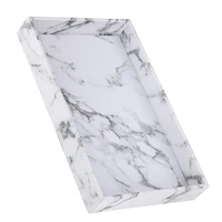 marble pattern storage serving tray kitchen decor tray tea set food tray snack plate desktop organizer for coffee dining room