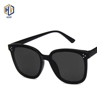 retro black frame rivet sunglasses men women gray color tea color mercury lens sun glasses siamese nose hold eyewear