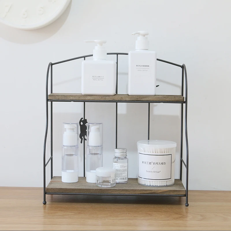 Стеллаж для хранения косметики из кованого железа настольный держатель духов