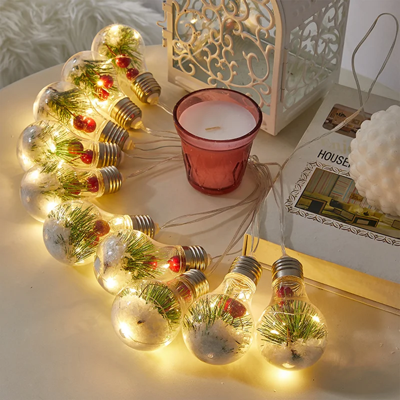 

4M 10 Bulbs LED Christmas Fairy Light String AAA Battery Bulb For Home Living Room Bedroom New Year Party Decoration