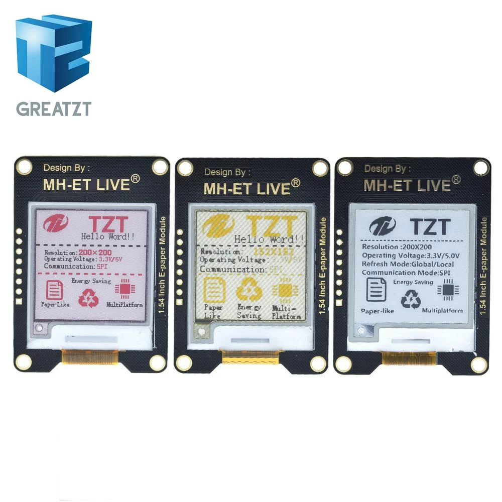 Модуль электронной бумаги GREATZT 1 54 дюйма E Ink экран дисплея EInk SPI поддержка