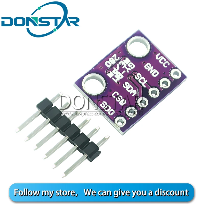 BME280 3.3 BMP280 с Одиночная игла 1 * 6Pin 3 V цифровой модуль Температура барометрическое