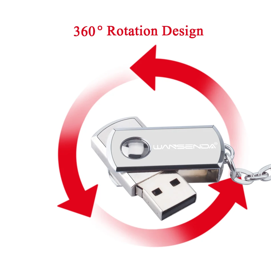 WANSENDA поворотный USB накопитель 16 ГБ 8 32 64 128 2 0|flash disk|16gb usb flash drive16gb |
