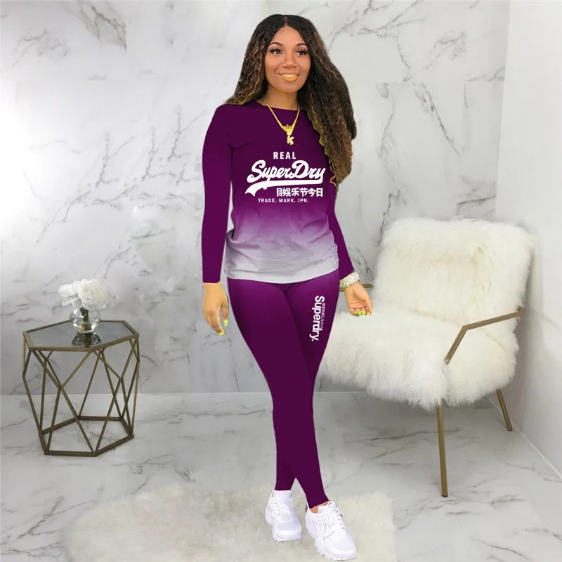 

Two Pieces Suit Comfortable Material Women's Track suit Tight Leisure Sport Suit light Top T-shirt&Pants suit Fitness Jogger 5XL