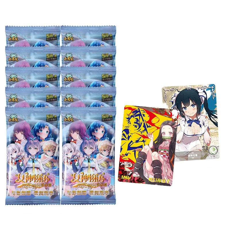 

New Albedo Ayanami Rei Kotori Mina Girls Collection Cards Child Kids Birthday Gift Game Cards Table Toys For Family Christmas