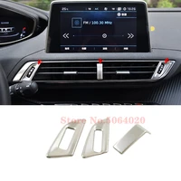 stainless steel for peugeot 3008 gt 5008 2017 2018 car air conditioner outlet decoration cover trim car accessories styling 3pcs