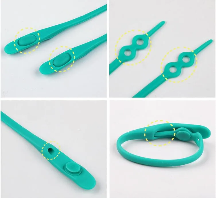 12 шт./лот эластичные силиконовые шнурки аксессуары для обуви без шнурков