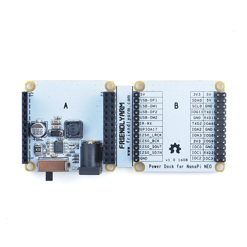 Модуль силовой док станции поддерживает встроенный интерфейс питания NanoPi NEO Air