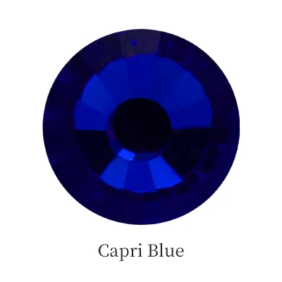 Capri Bule Круглые Синие Кристаллы Стразы для ногтей алмазное стекло для рисования Flatback Стразы горячего крепления страз для DIY пошив одежды ногтей искусство - Цвет: Capri Bule