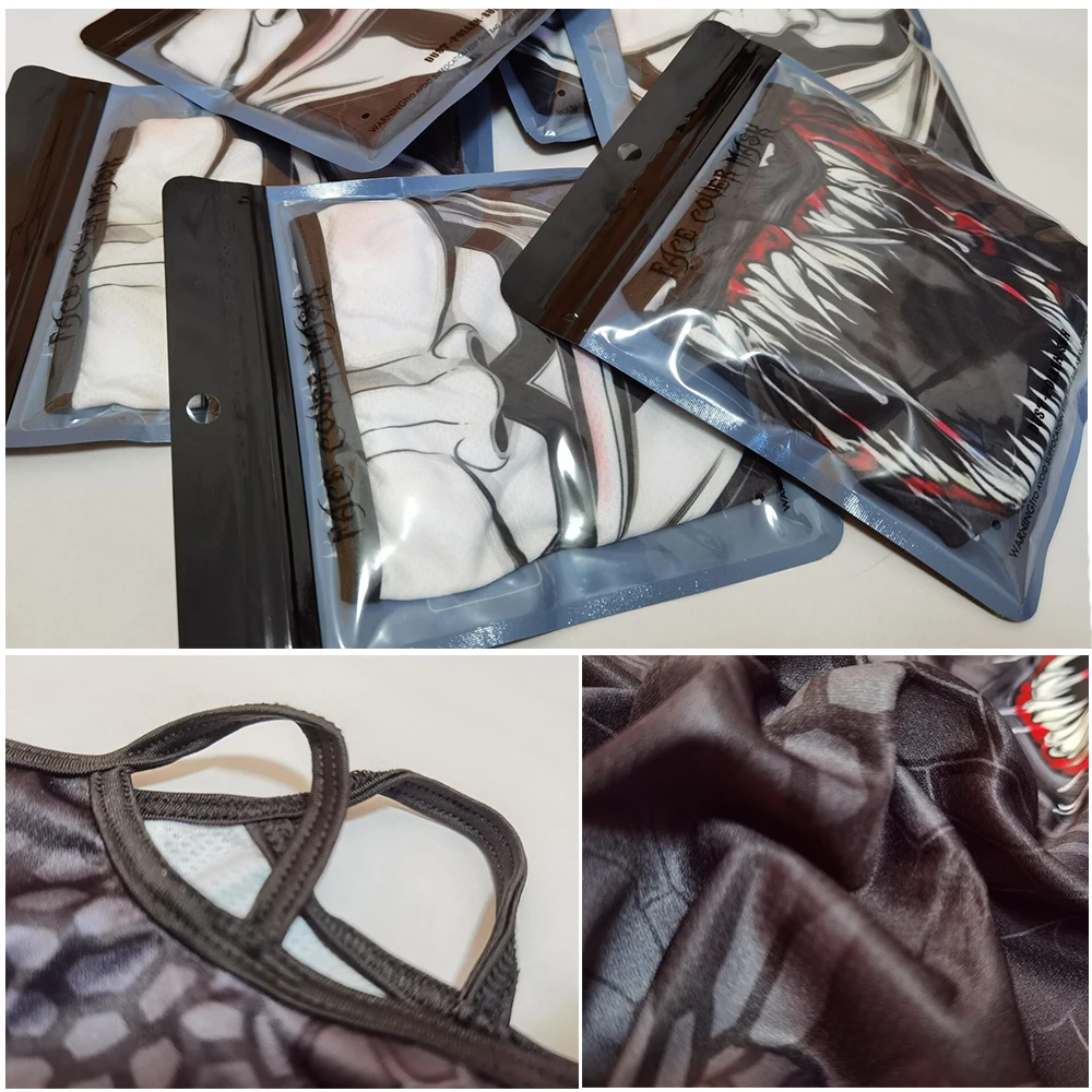 3D перфорирующая маска для лица бандана с Веном наружная велосипедная на шею