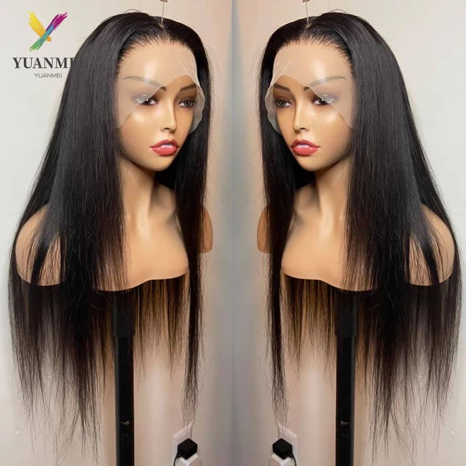 Long Glueless 30 Inch Lace Front Wig Bone Straight Human Hair Wig Pre Plucked Brazilian Lace Frontal Wigs For Women Closure Wig