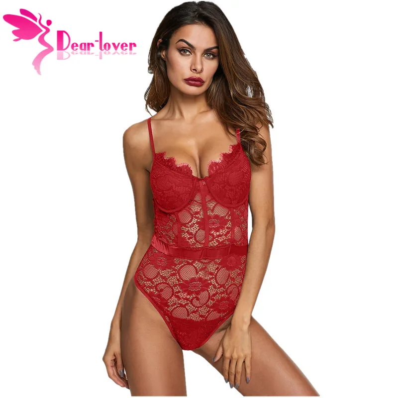Dear Lover/лето 2019 Кружевное боди Женский облегающий сексуальный костюм комбинезон