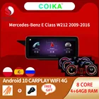 8-ядерная Система Android 10, автомобильная стереомагнитола для Mercedes W212 2009-2016, 4 + 64 ГБ, Wi-Fi, SIM, DSP, аудио, GPS, навигация, BT, Carplay, мультимедиа