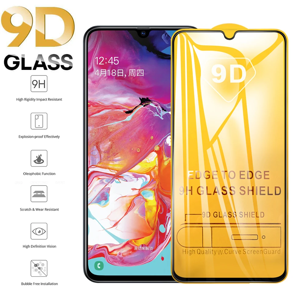 

10Pcs/Lot 9D Full Cover Protective Glass For Samsung Galaxy A10 A20 A30 A40 A50 A60 A70 A80 A90 M10 M20 M30 M40 Tempered Glass