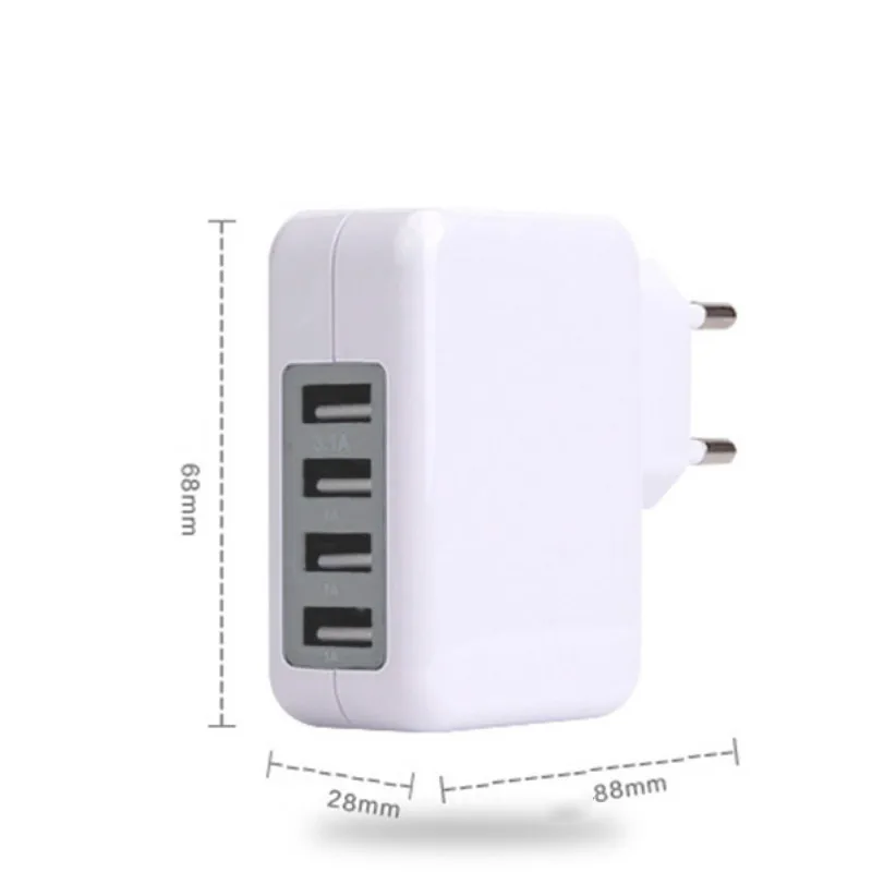 Штепсельная Вилка EU/US, настенная зарядная станция, 4 порта, usb-зарядное устройство для путешествий, зарядное устройство переменного тока, адаптер для huawei, Xiaomi, iPhone, шоппинг