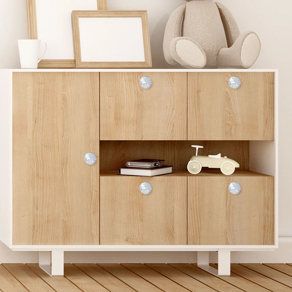 0 шт хрустальные ручки для шкафов ящика Алмазная форма декоративные стеклянные