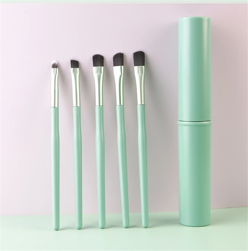 5 шт. Профессиональный дорожный портативный мини-набор кистей для макияжа глаз