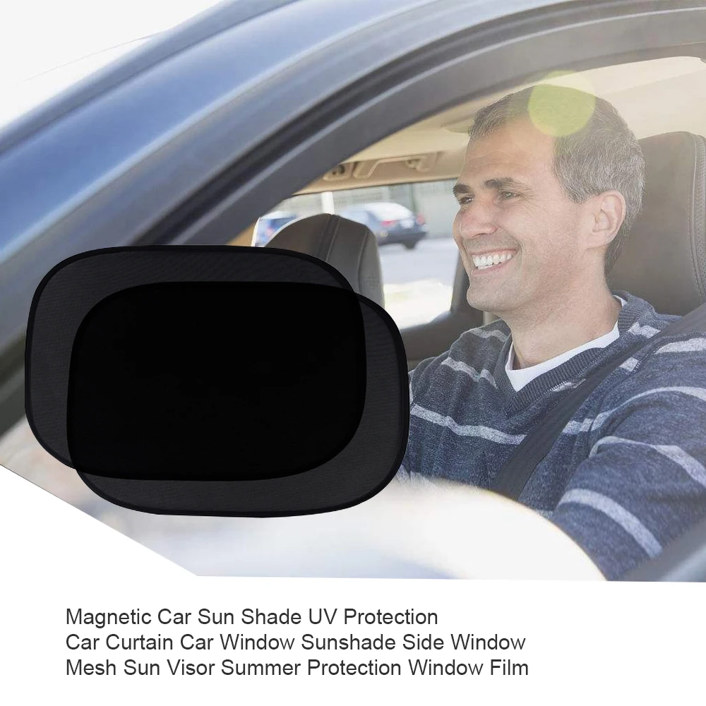 

2 шт., солнцезащитный козырек для автомобиля, боковое окно, Солнцезащитный чехол, УФ защита, перспективная сетка, универсальные автомобильны...
