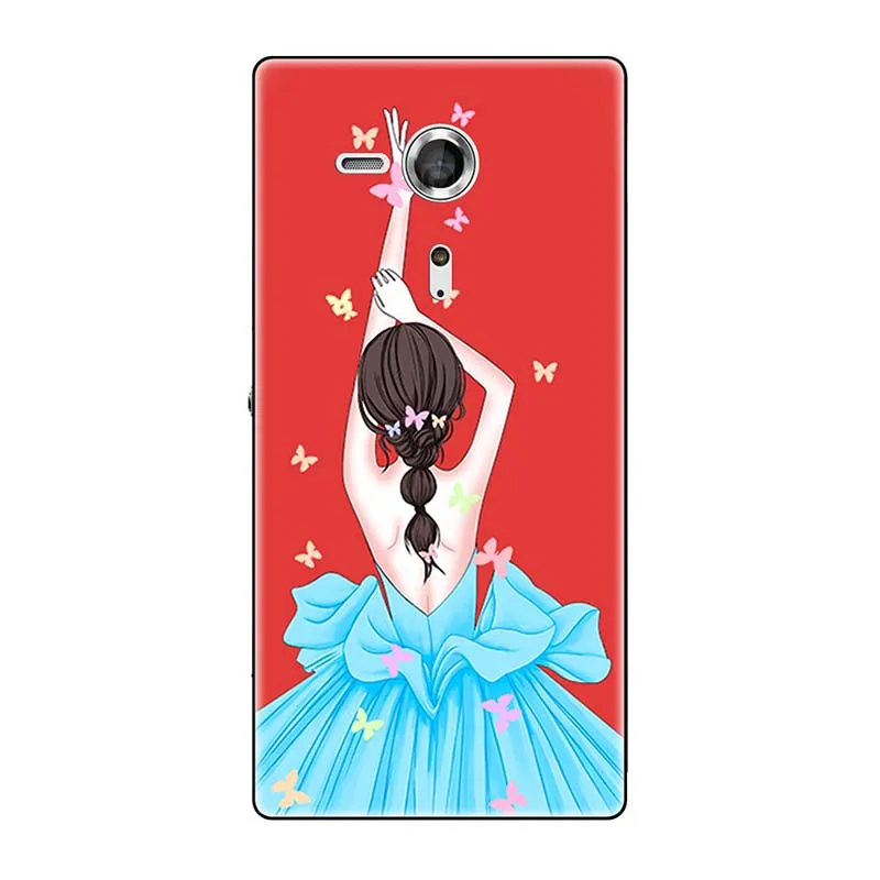 A081 Мягкие чехлы для sony Xperia SP M35 M35h M35C C5303 C5306 C5302 чехол с принтом(розы); волк милый чехол-крышка с узорами чехол для телефона чехол Fundas Para - Цвет: A081