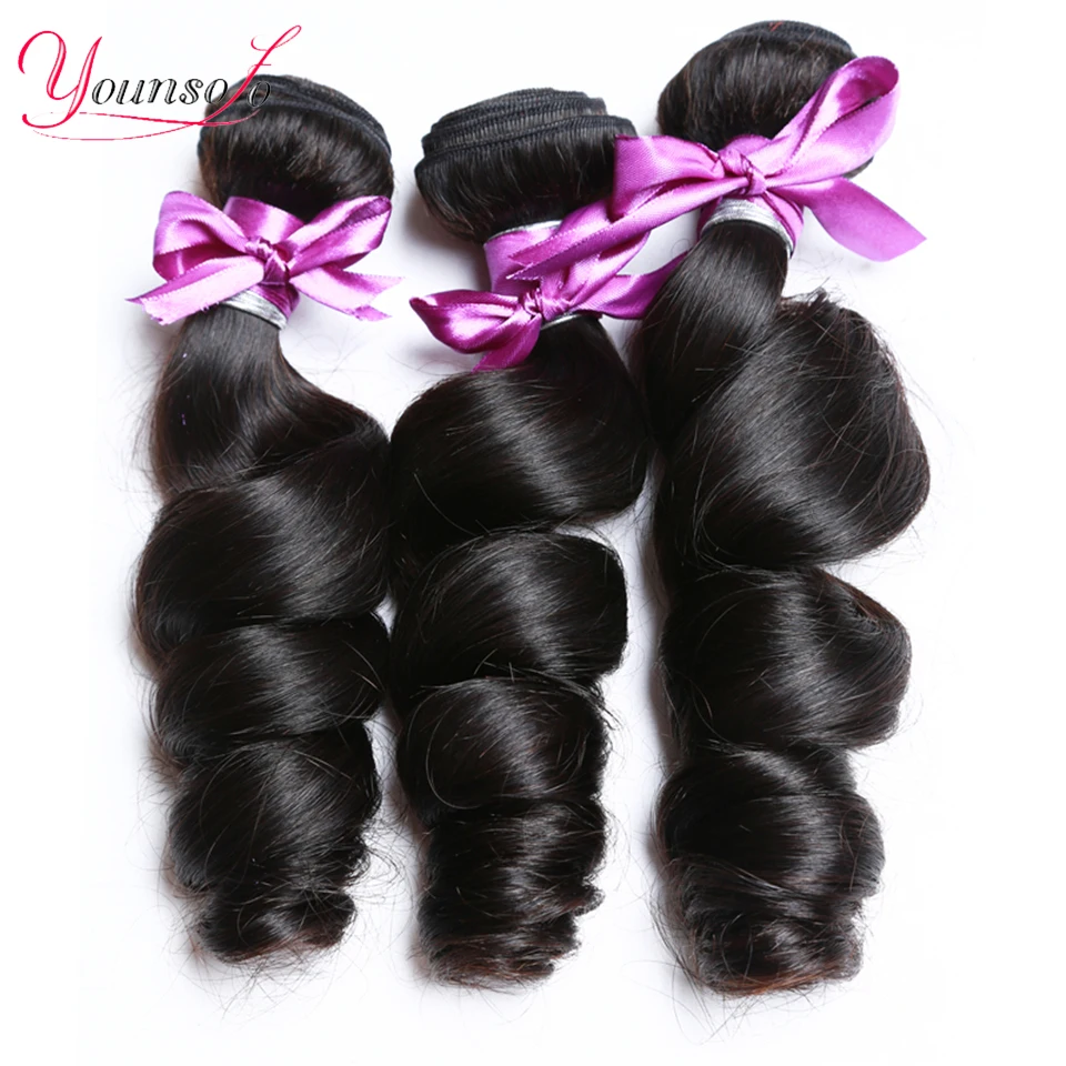 Younsolo свободная волна пряди 30 дюймов малайзии волосы Remy человеческие Свободные