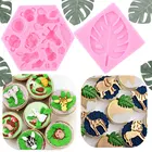 Силиконовая форма листья монстеры 3D Джунгли сафари животные помадка торт мусс Шоколад Кухня Выпечка инструменты для украшения торта