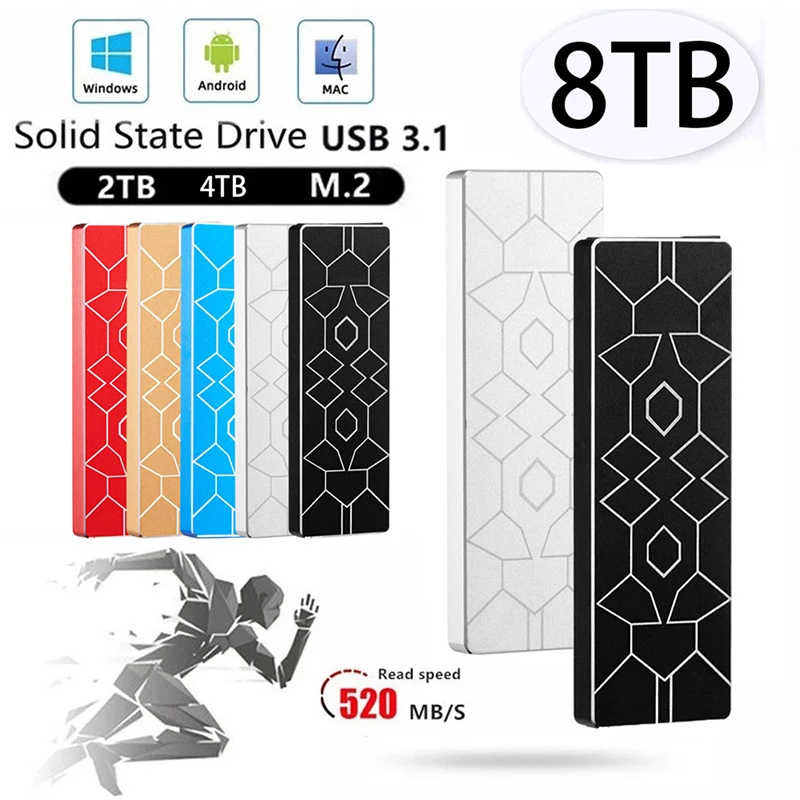 

External SSD External Hard Drive SSD 2TB 4TB 6TB 8TB Mobile Solid State External Solid State Drives for Laptops desktop tablet