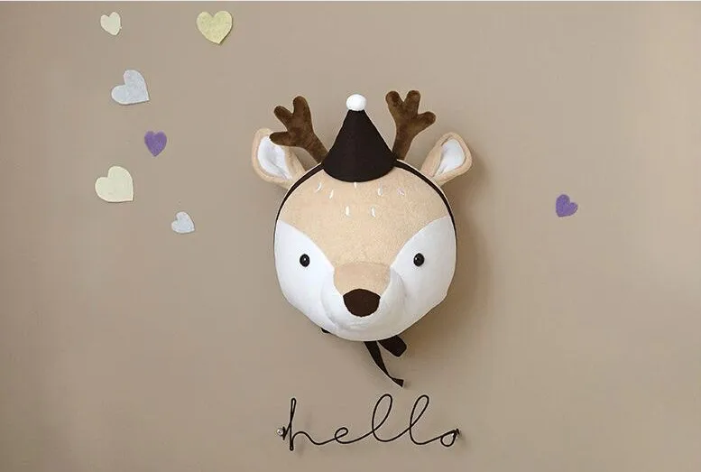 Ins скандинавские 3D голова героя мультфильма Креативные украшения детской комнаты фон стены стерео висящий орнамент