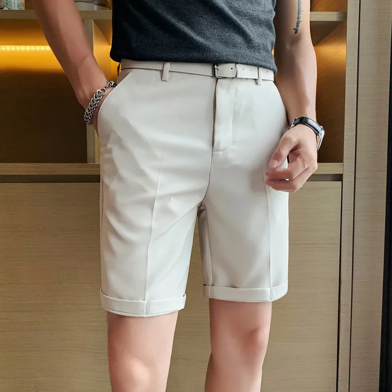 Шорты мужские в британском стиле деловая одежда приталенные повседневные