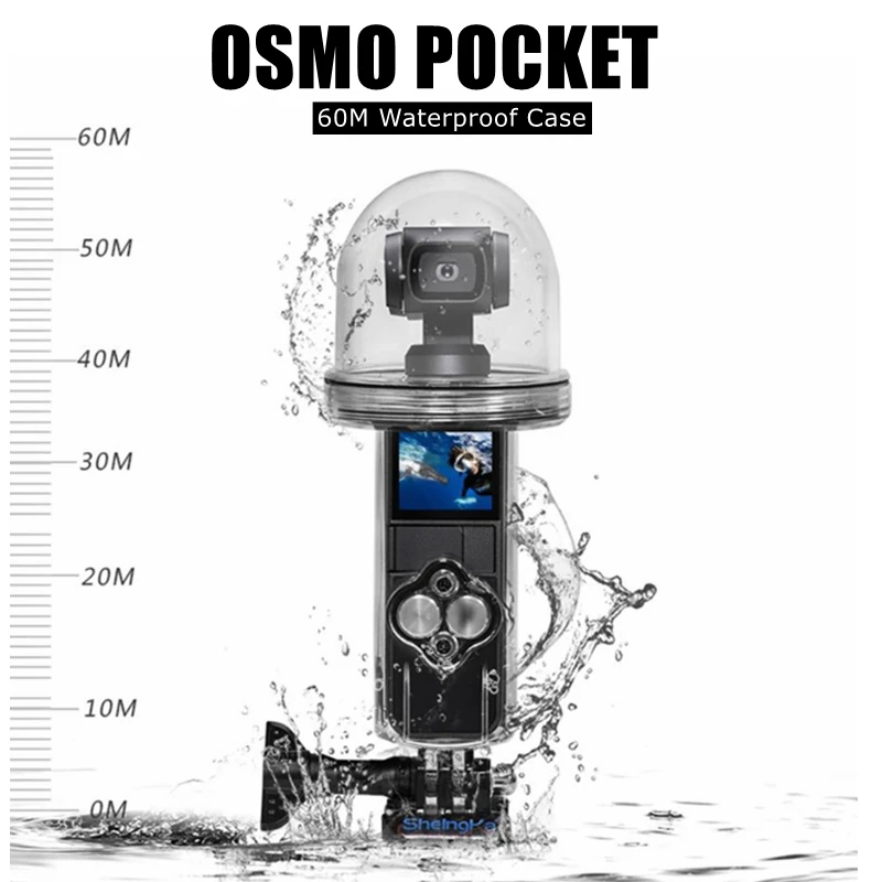 60 м подводный Дайвинг чехол с черным карманом силиконовый купол защитный для DJI