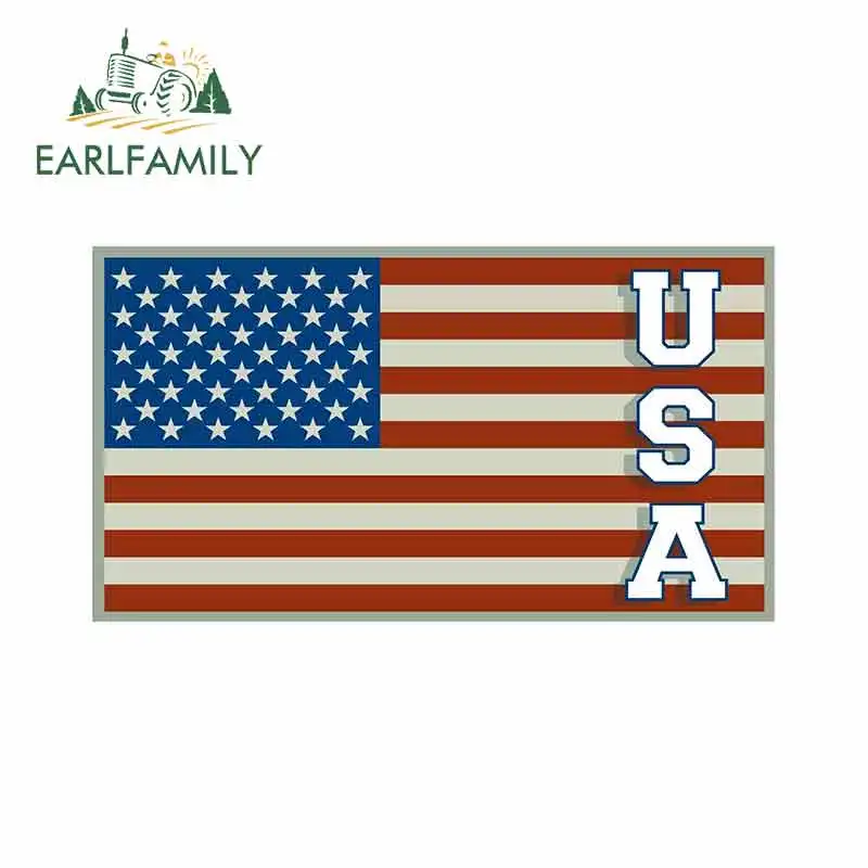 

EARLFAMILY 13cm x 7.2cm For American Patriot Vinyl Decal Sticker GTR Decoration Hip Hop Car Assessoires 3D Car Stickers