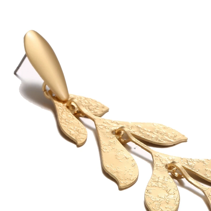 

Match-Right Long Dangle Gold/Silver Color Earrings For Women Korean Statement Dangle Leaf Drop Earrings Pendant Jewelry SP931