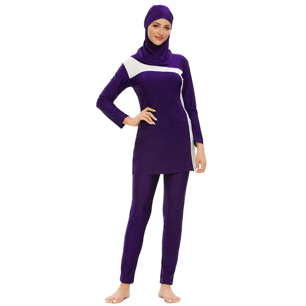 3 шт. Burkini купальник для мусульманок мусульманский хиджаб пляжная одежда арабский