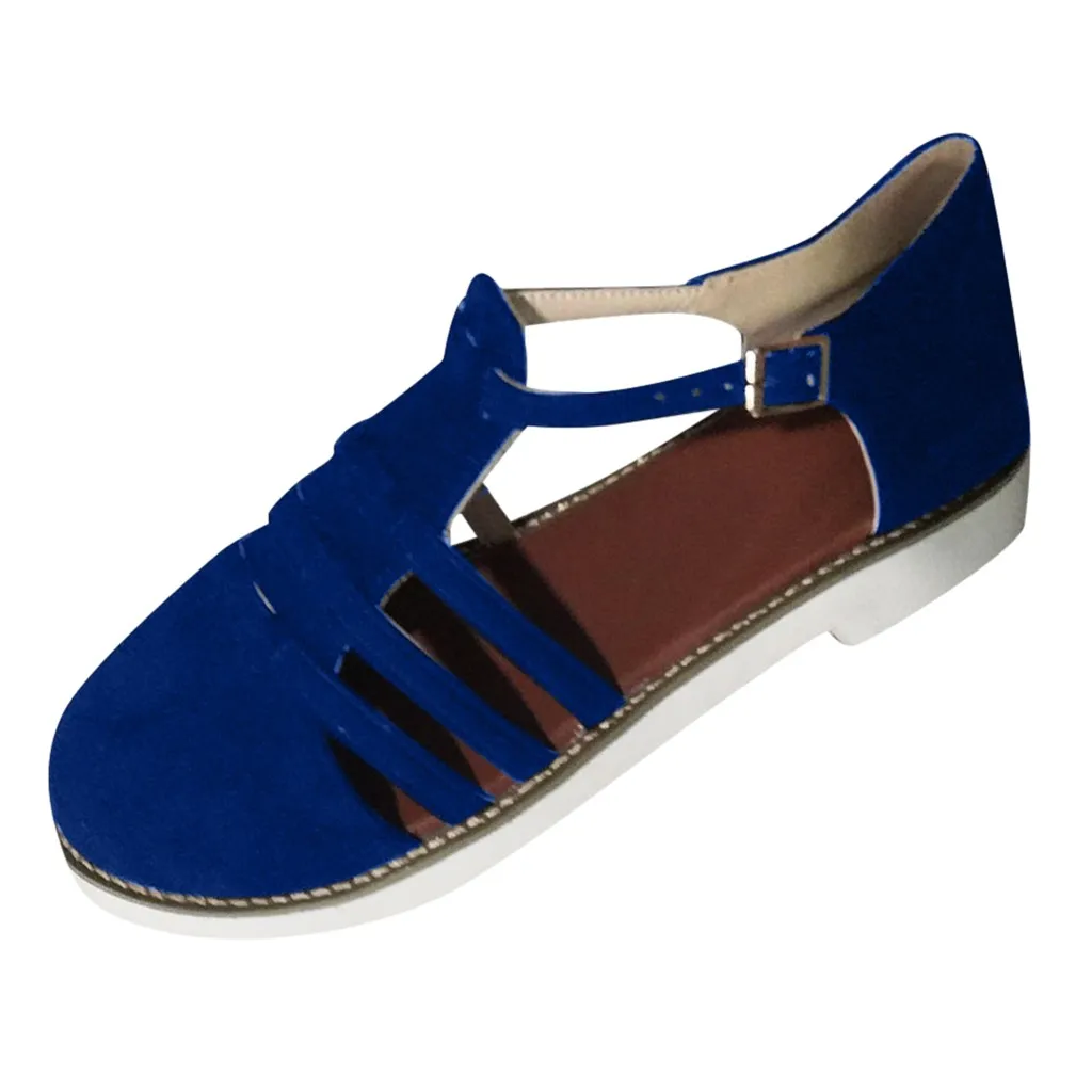 

Summer Shoes Woman Casual Hollow-out Sandals Flat Non-slip Beach Buckle Sandals Shoes Plus Size Women Sandals Zapatos De Mujer