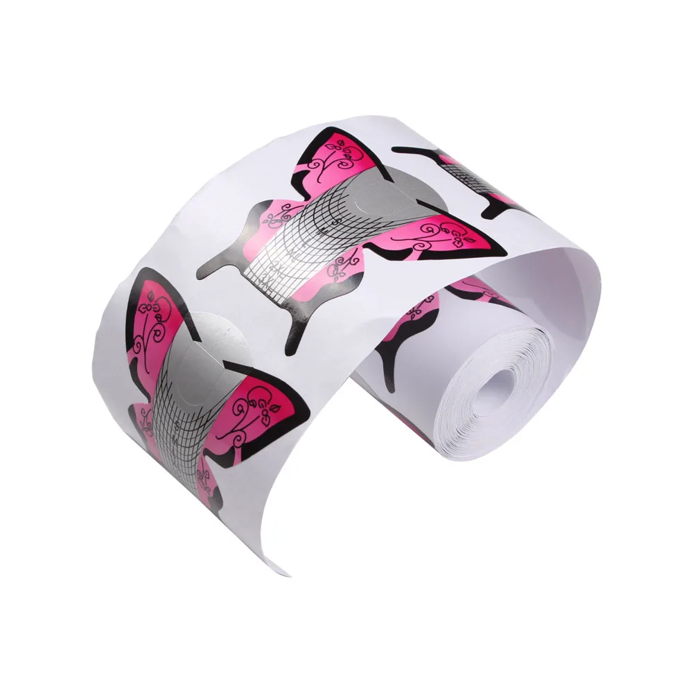 20/50/100 шт. форма ногтей розового цвета с бабочками гель для Неил арта украшения