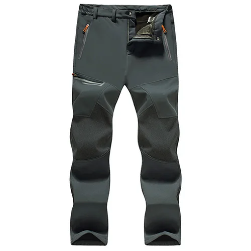 Deep Gray WOLFONROAD уличные брюки мужские Зимние флисовые походные брюки флисовые походные треккинговые брюки водонепроницаемые лыжные брюки - Цвет: Deep Gray