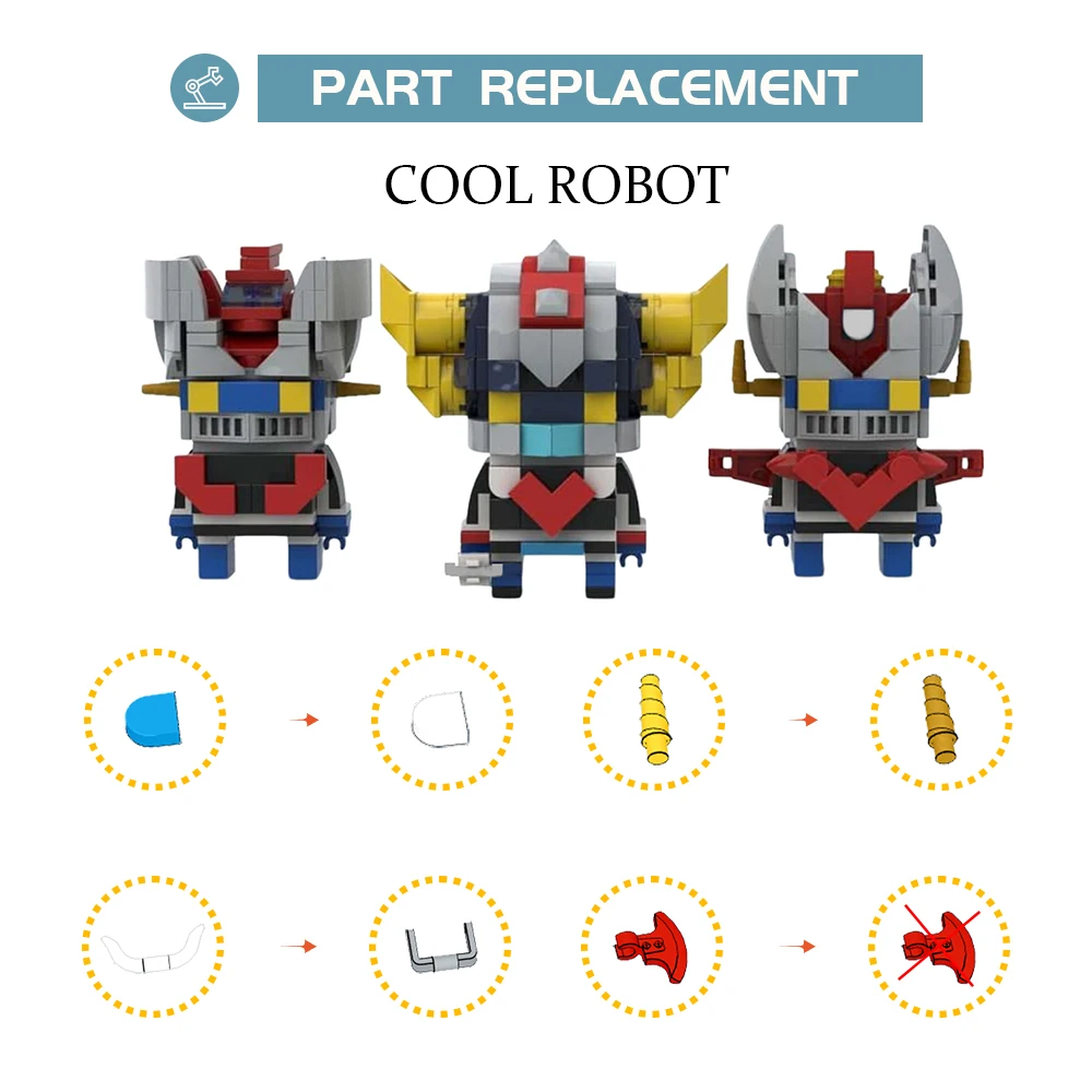 Набор строительных блоков MOC Brickheadz Robot НЛО модель Детского конструктора