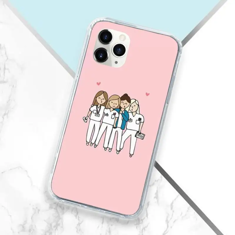 

Cartoon doctor Nurse angel Phone Case for iPhone 11 12 pro XS MAX 8 7 6 6S Plus X 5S SE 2020 XR